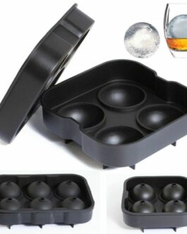 4-6 Large Molds Silicon Ice Cube Ball Maker Tray Round Sphere Whiskey US