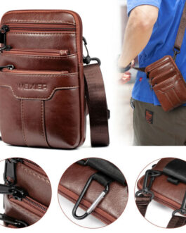 PU Leather Fashion Cell Phone Pouch Belt Bag Shoulder Crossbody Waist Pack Case