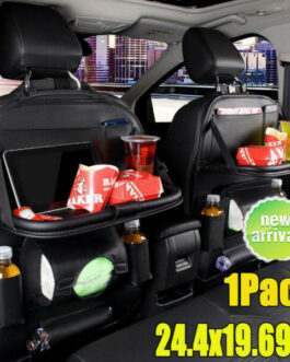 Car Seat Back Bag Organizer Storage iPad Phone Holder Multi-Pocket Leather NEW