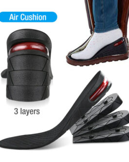 9cm Men Shoe Lift Insole Air Cushion Heel insert Increase Taller Height 3-Layer