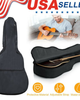 41” Acoustic Guitar Bag Soft Gig Case Double Straps Heavy Duty Padded Backpack