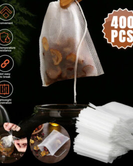 100-400Pcs Tea Bag Disposable Drawstring Flip Empty Teabag Herb Loose Tea Filter