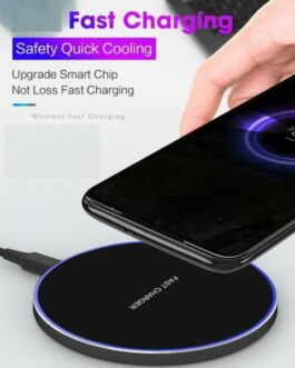 Led Qi Wireless Charger Fast Charge Pad For Samsung iPhone XS Max X XR 11 12 Pro