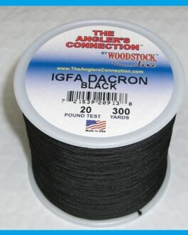WOODSTOCK BRAIDED DACRON Fishing Line Black Color 20lb-300yd