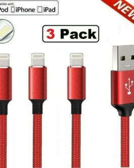 3Pack 10FT USB Cable For iPhone 6 7 8 Plus iPhone 12 11 X XR Pro SE Charger Cord