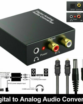 Optical Coaxial Toslink Digital to Analog Audio Converter Adapter RCA 3.5mm L/R