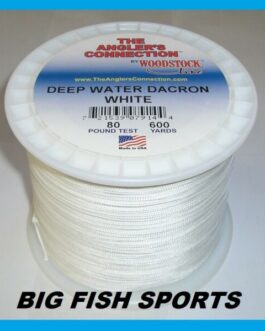 WOODSTOCK BRAIDED DACRON Fishing Line Deep Water White 80lb-600yd