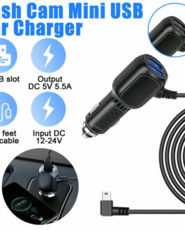 11.5ft Dash Cam Car Charger Kit LED Mini USB Power Cable Cord for DVR Camera GPS