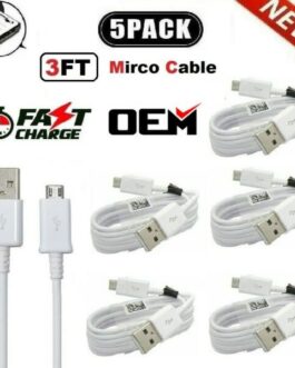 5 Pack Fast Charger Micro USB Cable Cord For Samsung Galaxy S7 S6 Edge Note5 4
