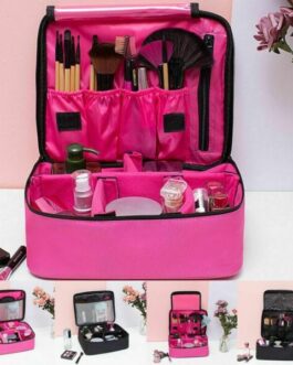Large Makeup Bag Cosmetic Case Professional Storage Handle Organizer Travel Kit