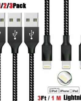 3 Pack 3FT 8 Pin USB Cable For iPhone 6 7 8 Plus iPhone X XS 11 12 Charger Cord