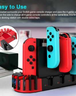Game Charger Station Charging Dock Stand&Card Holder for Nintendo Switch Joy-Con